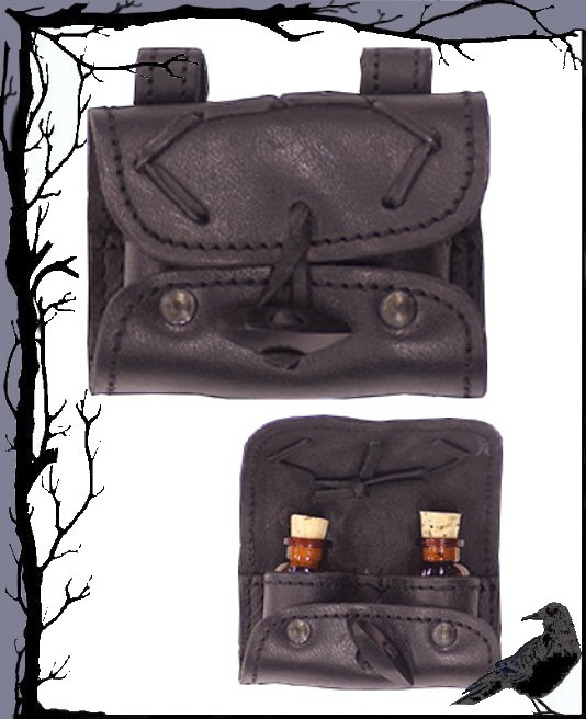 Mittelalter Larp Tasche -  Trankhalter für 2 Flaschen  Epic Armoury - Bild 2 von 3