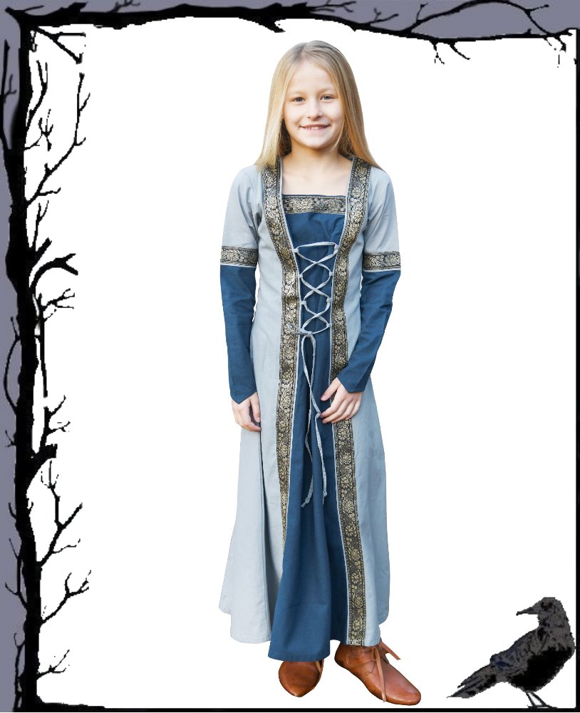 Mittelalter Kinder Kleid langarm - Eleanor - - Bild 2 von 2