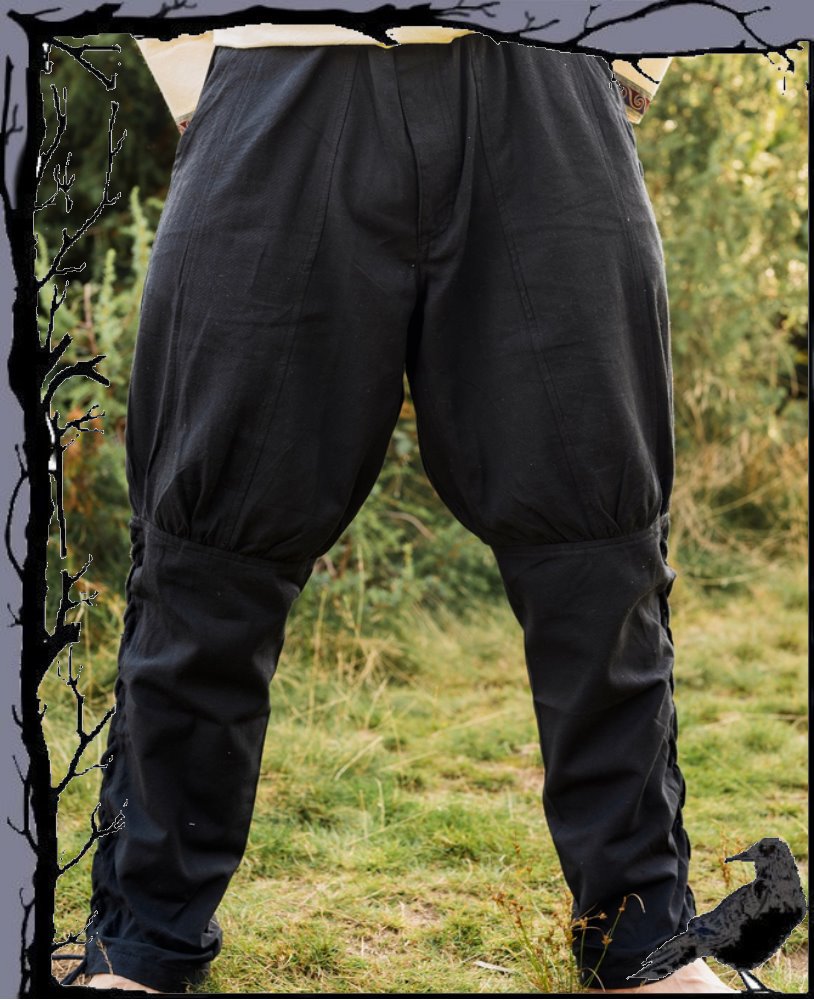 Pantalón vikingo medieval Larp con cordones para piernas - Torgal Leonardo Carbone - Imagen 2 de 6