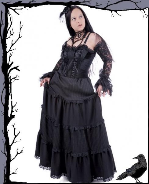 Steampunk Langes Gothic Kleid Indra  Bäres